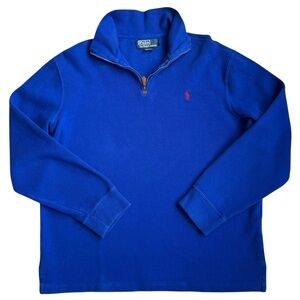 Polo by Ralph Lauren Men's Royal Blue Zip-Up Sweater